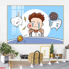 Tranh treo tường đơn Tráng gương Cao Cấp Phòng Khám Nha Khoa Nhi-Giáo dục Trẻ Em Chăm sóc Răng Miệng Dễ Thương  tỷ lệ 2:3 -31
