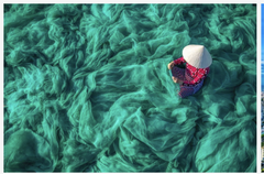 Tranh treo tường Việt Nam-  Làng chài Kéo lưới đánh cá (tỷ lệ 2:3) -1