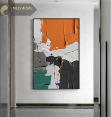 Tranh Đơn Dọc Treo Tường Tráng Gương / Canvas Cao Cấp Trừu Tượng 3D Nghệ thuật Sơn Dầu TTDN23123- MELYHOME