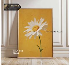 Tranh Màu Vàng Đáng Yêu Ngọt Ngào Hoa Cúc Chanh Mây Vịt Động Vật Chữ Dễ Thương Pastel Tối Giản Đơn Dọc Treo Tường Tráng Gương / Canvas Cao Cấp Trang trí Quán Cafe Showroom Thời Trang