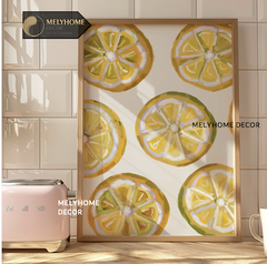 Tranh Màu Vàng Đáng Yêu Ngọt Ngào Hoa Cúc Chanh Mây Vịt Động Vật Chữ Dễ Thương Pastel Tối Giản Đơn Dọc Treo Tường Tráng Gương / Canvas Cao Cấp Trang trí Quán Cafe Showroom Thời Trang