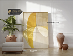 Tranh Màu Vàng Đáng Yêu Ngọt Ngào Hoa Cúc Chanh Mây Vịt Động Vật Chữ Dễ Thương Pastel Tối Giản Đơn Dọc Treo Tường Tráng Gương / Canvas Cao Cấp Trang trí Quán Cafe Showroom Thời Trang