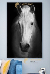 Tranh treo tường đơn dọc canvas Tráng gương ngựa hiện đại (tỷ lệ 2:3) -3