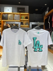 Áo MLB Xám Biglogo LA Xanh size M