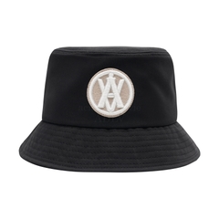 NÓN BUCKET A LOGO CIRCLE EMBLEM EMBOSSING PATCH BLACK