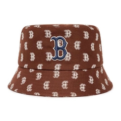 Mũ MLB Bucket Monogram Boston Red Sox 3AHTFF02N-43BRD Màu Nâu