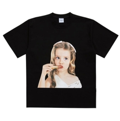 Áo thun - Acmé de la vie - ADLV BABY FACE SHORT SLEEVE T-SHIRT BLACK LIPSTICK