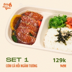 Set 1 : cơm cá hồi ngâm tương