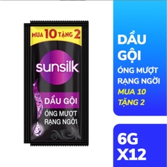 SUNSILK Dầu Xả Óng Mượt Rạng Ngời  (Đen) 6gx10