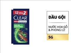 Dầu gội clear men sạch gàu hương nước hoa gỗ & phong lữ Dây 5g* 14 gói