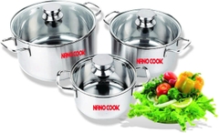 Bộ nồi inox 3 cái 3 đáy Nanoccok