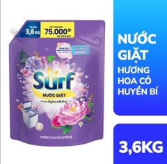 SURF Nước Giặt Hương Hoa Cỏ Huyền Bí 3.6Kg/4 túi
