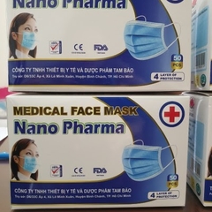 Khẩu Trang Y Tế Tam Bảo NPHG (4 Lớp, Có giấy kháng khuẩn)) - Xanh