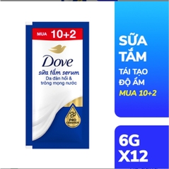 DOVE Sữa Tắm Serum Tái Tạo Độ Ẩm  12x6g