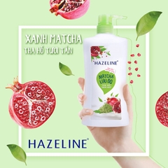 Sữa Tắm Hazeline đưỡng sáng da matcha lựu đỏ chai 670g