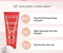 Dầu xả thiên nhiên không Silicon Evoluderm bổ sung Keratin dành cho tóc uốn nhuộm 400ml