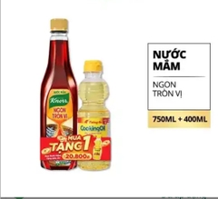 Nước nắm Knorr ngon tròn vị 750ml - tặng dầu ăn 400ml