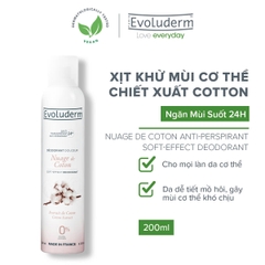 Xịt khử mùi cơ thể 24h Coton Evoluderm 200ml