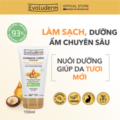 Tẩy tế bào chết toàn thân thiên nhiên thuần chay Evoluderm chiết xuất tinh dầu hoa anh thảo 150g