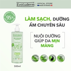 Gel tắm thiên nhiên thuần chay Evoluderm tinh chất Nha đam 500ml