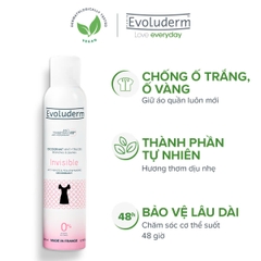 Xịt khử mùi cơ thể 48h giảm ố Anti Traces Evoluderm 200ml