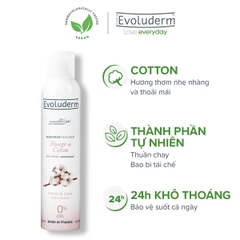 Xịt khử mùi cơ thể 24h Coton Evoluderm 200ml