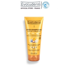 Dầu xả thiên nhiên không Silicon Evoluderm chiết xuất tinh dầu hoa trà, lưu ly và Argan dành cho tóc khô 200ml