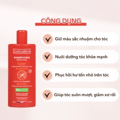Dầu gội thiên nhiên không Silicon Evoluderm bổ sung Keratin dành cho tóc uốn nhuộm 400ml
