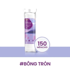 Bông tẩy trang 100% cotton Yusachi 150pcs/gói - Sản xuất bởi tập đoàn Suzuran - Nhật Bản (Bông tròn)