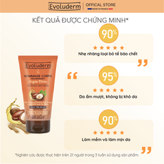 Tẩy tế bào chết toàn thân thiên nhiên thuần chay Evoluderm chiết xuất Argan 150g