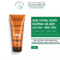 Dầu xả thiên nhiên không Silicon Evoluderm chiết xuất tinh dầu Argan dành cho tóc khô & hư tổn 200ml