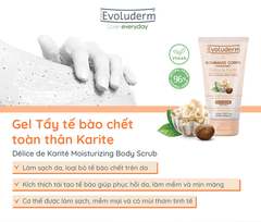 Tẩy tế bào chết toàn thân thiên nhiên thuần chay Evoluderm chiết xuất bơ hạt mỡ 150g