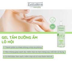 Gel tắm thiên nhiên thuần chay Evoluderm tinh chất Nha đam 500ml