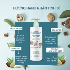 Sữa dưỡng thể thiên nhiên thuần chay Evoluderm tinh chất Hạnh nhân 500ml