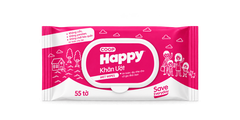 Khăn ướt Coop Happy không mùi 55 miếng