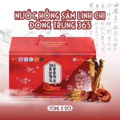 Nước Hồng Sâm Linh Chi Đông Trùng 365 hộp 20 gói x 70ML