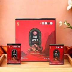 Thực phẩm bổ sung nước hồng sâm linh chi Hàn Quốc - Korean Red Ginseng Reishi Mushroom 50ml/gói, 30 gói/hộp
