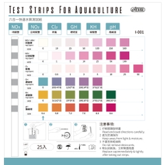 Test 6 trong 1 ( pH , kH , gH , Cl , NO2 , NO3 ) - Ista 6 in 1 Test Strip