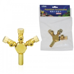 Van CO2 chia 3 đầu - Ista Metal CO2/Air Flow Regulator - 3 Way
