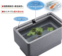 Chậu bằng Foam vuông size S nuôi cá Medaka - Gex Killifish Foam Case S  ( 35 x 21 x 20cm )