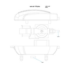 Máy bơm Oxy 1 vòi - Sera Air 100 Plus ( 3W )