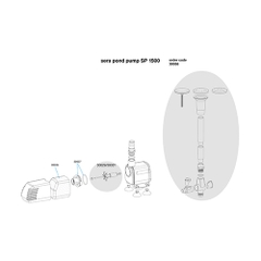 Máy bơm nước hồ cá Koi SP 1500 ( 50W - 1650L/h ) - Sera Pond Pump SP 1500