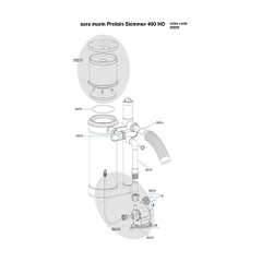 Máy tách bọt dùng cho hồ cá biển - Sera Marin Protein Skimmer 400 HO ( 20W - 1400L/h )