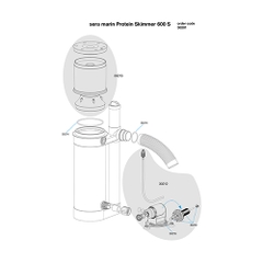Máy tách bọt dùng cho hồ cá biển - Sera Marin Protein Skimmer 600 S ( 20W - 1400L/h )