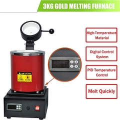 LÒ NẤU CHẢY KIM LOAI VÀNG , BẠC , ĐỒNG , NHÔM, CHÌ, KẼM (1KG và 3KG) BẰNG ĐIỆN 220V 1100℃