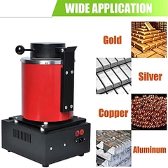 LÒ NẤU CHẢY KIM LOAI VÀNG , BẠC , ĐỒNG , NHÔM, CHÌ, KẼM (1KG và 3KG) BẰNG ĐIỆN 220V 1100℃