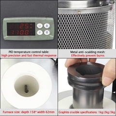 LÒ NUNG CHẢY VÀNG, BẠC, ĐỒNG, NHÔM MINI 1KG/2KG/3KG MAXPOWER MF03