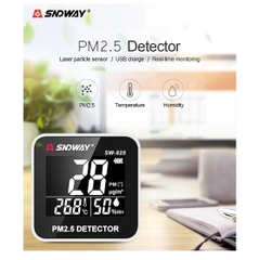 MÁY ĐO CHẤT LƯỢNG KHÔNG KHÍ SNDWAY SW-825 PM2.5 (NHIỆT ĐỘ, ĐỘ ẨM, BỤI MỊN)