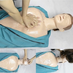 MÔ HÌNH HỒI SỨC TIM PHỔI BÁN THÂN CÓ HỘP ĐIỀU KHIỂN KHÔNG CÓ MÁY IN CPR