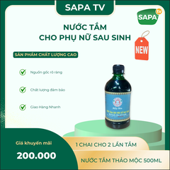 NƯỚC TẮM DAO ĐỎ PHỤ NỮ SAU SINH SAPA TV 500ML – THẢO MỘC TẮM TRUYỀN THỐNG NGƯỜI DAO ĐỎ TẢ PHÌN